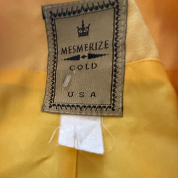 Vtg 90s Bold Shoulder Yellow Cropped Blazer Womens Small Office Statement - Picture 7 of 7